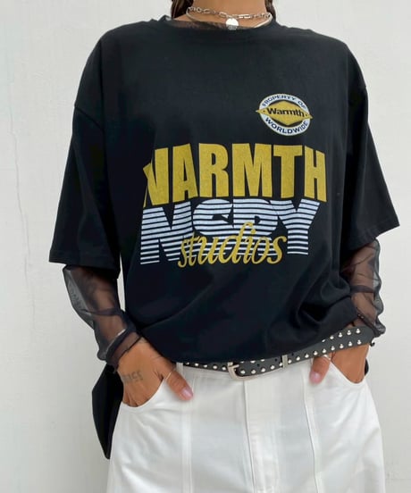 wide tee「WARMTH」#2606064