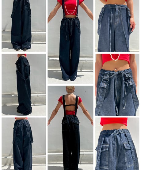 2way denim salopette 「thick」#87711