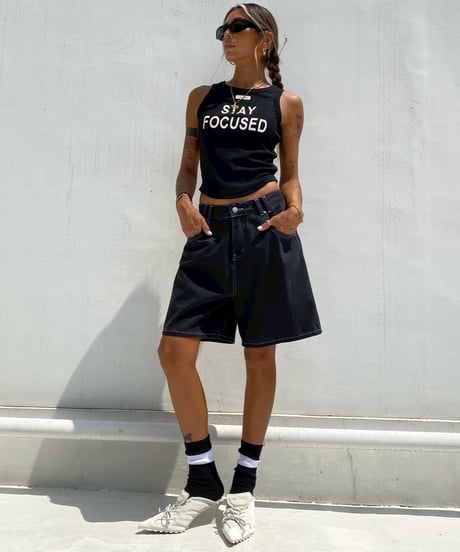 rib tank top「STAY FOCUSED」#256358