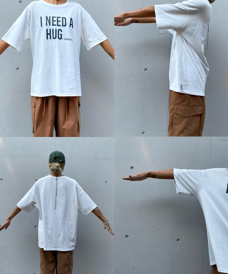 wide tee「HUG」#3271