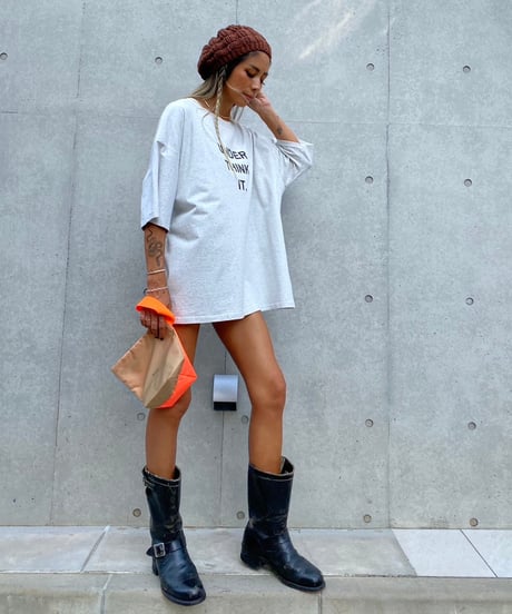 wide tee「UNDER THINK IT.」#5703