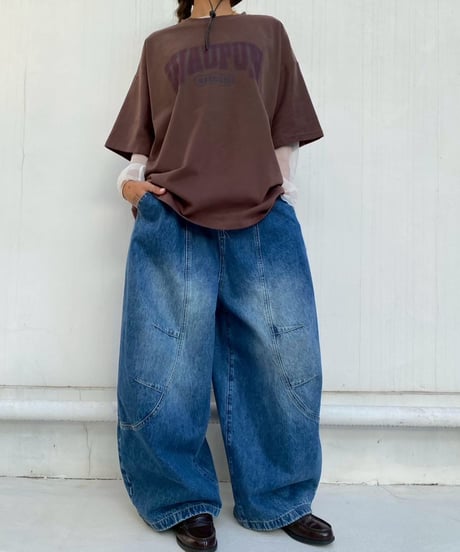 oversized pt「color barrel」#68758（ベルト付き）