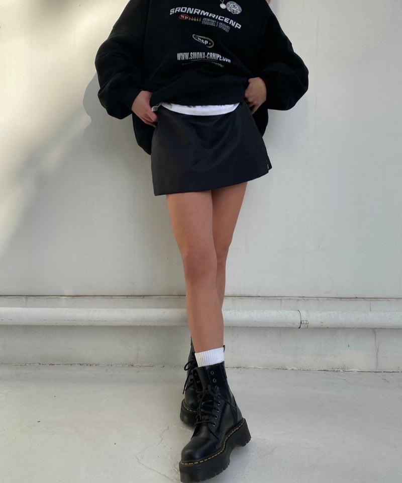 7,900→¥4,800】nylon mini skirt「MA-1 detail」#80