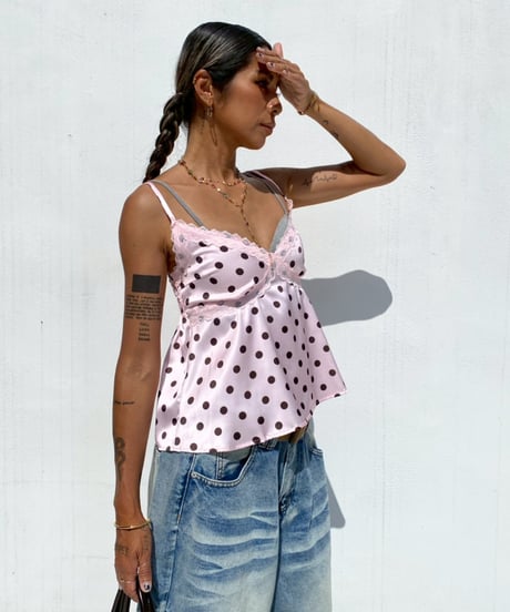 flare cami tops「dot」#00365
