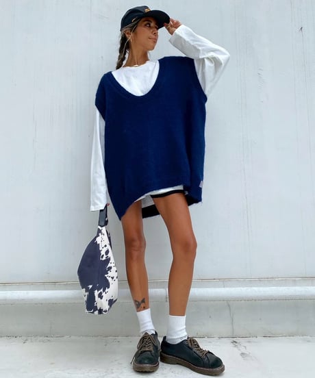 knit vest「loose」#086259