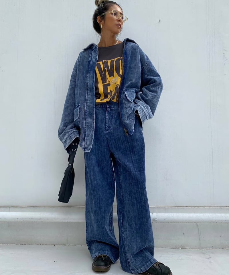 トップス Vintage corduroy top Sears 60s Vintage Made in Japan Long sleeve Corduroy Open