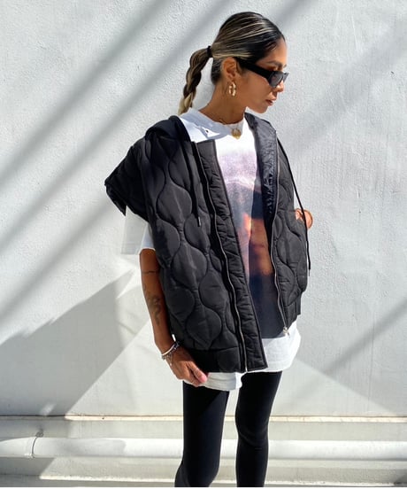 hoodie quilt gilet「FKG」#9757