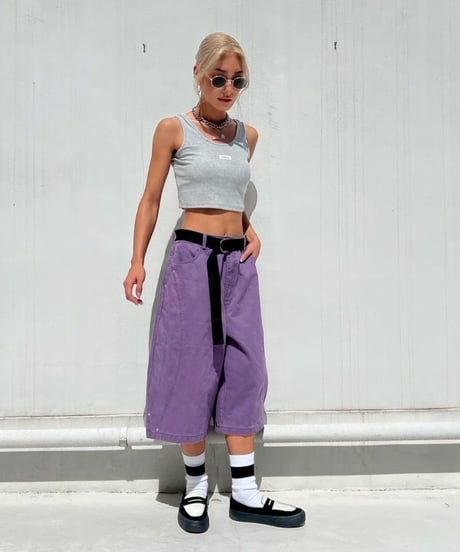 rib cropped tank「tag」#111