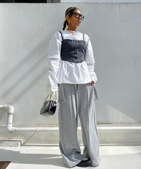 denim bustier「solid shape」#006
