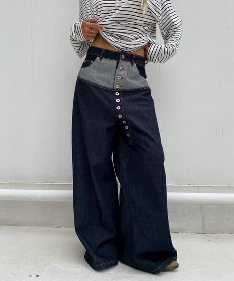 wide denim pt「design waist」#2635364
