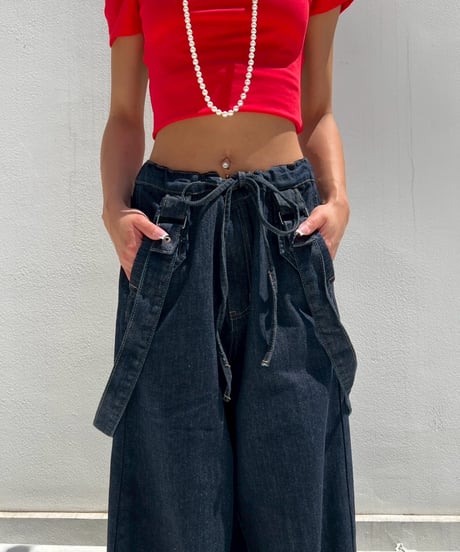 2way denim salopette 「thick」#87711