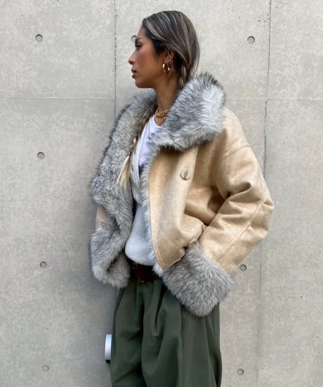 2way coat「fur leather」#251063511（リバーシブル）