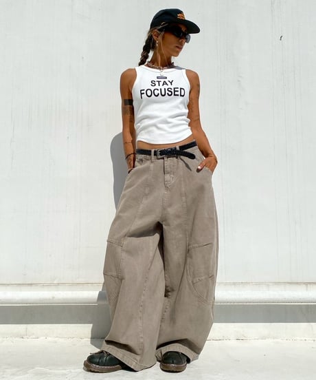 rib tank top「STAY FOCUSED」#256358