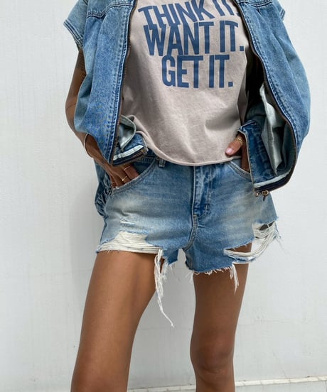 denim shorts「cutoff」#26057964