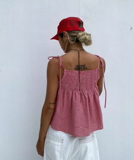 check flare cami「gingham」#6836