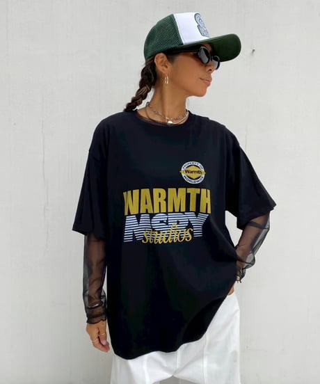 wide tee「WARMTH」#2606064