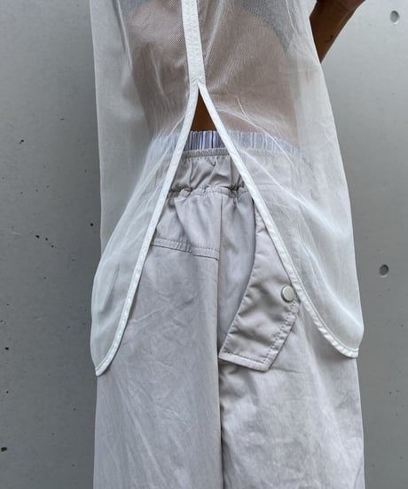 mesh tank top「hem slant」#63459-1