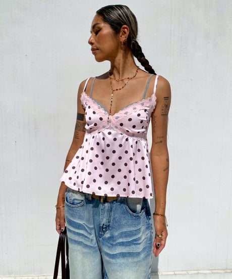 flare cami tops「dot」#00365