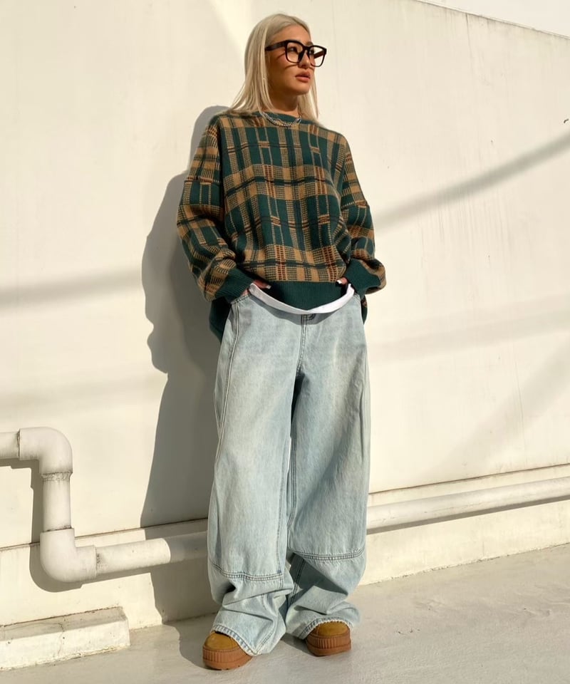 solid wide denim「belt」#575 | tablethotel-sūdo