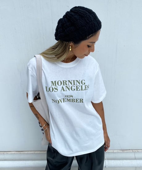 logo tee「MORNING」#7721