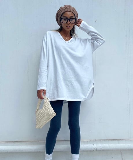 v-neck lont「round hem」#8206