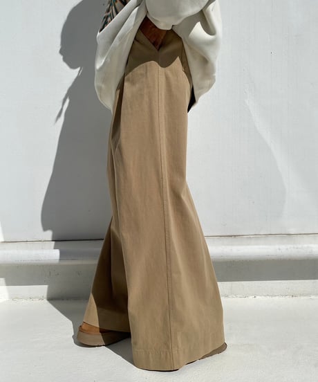 tuck wide pt 「belt waist」#6079