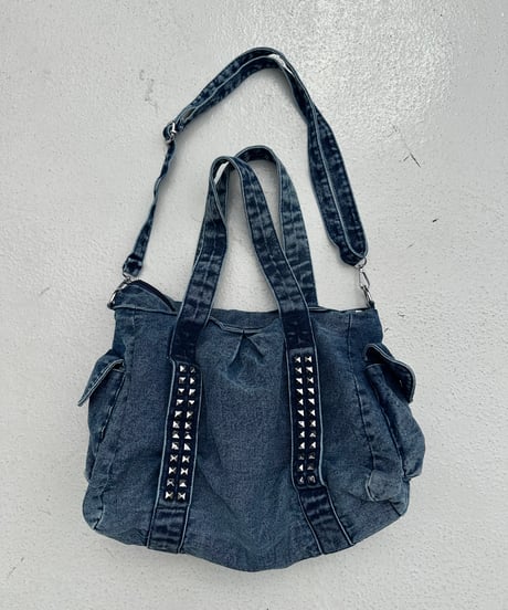 2way denim bag「studs」#1063