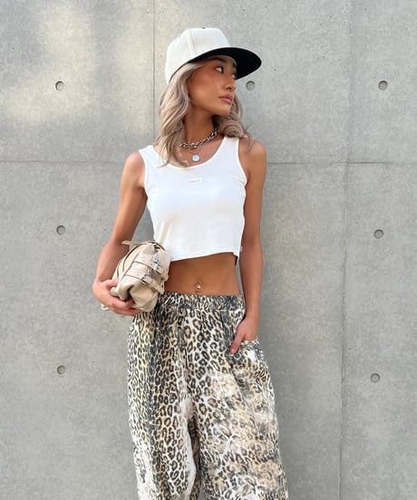 rib cropped tank「tag」#111