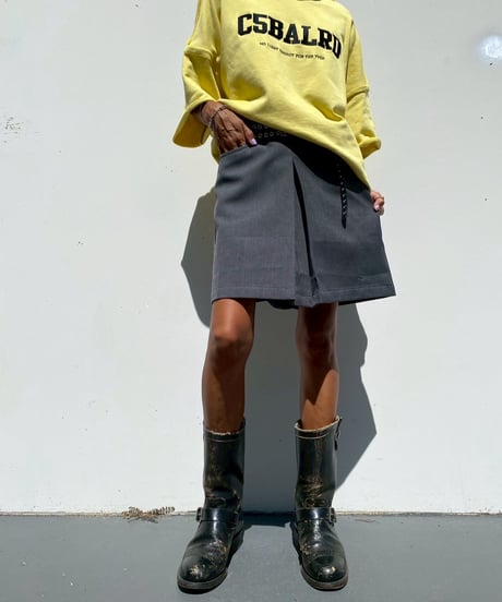 box lame sk「pleats」（ベルト付）#25079