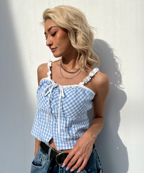 gingham camisole「diner」#2859