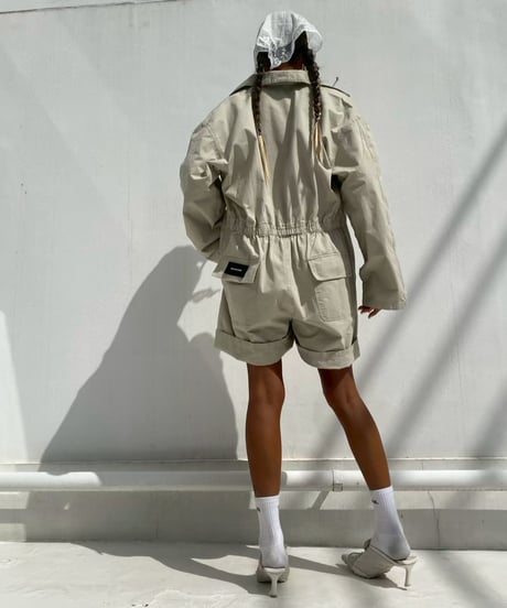 short jumpsuit「flap pocket」#523563