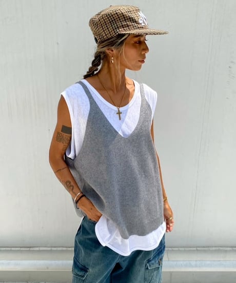 knit cami「V tank」#5060158