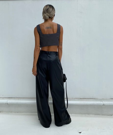 tank bustier top「front button」#8413