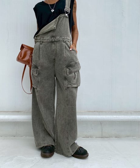 pigment overall「washed」#8209