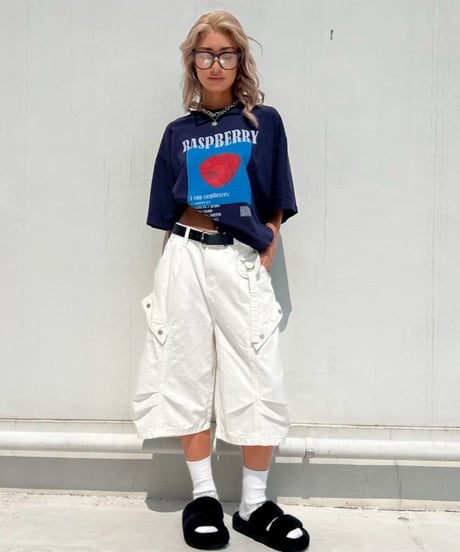 printed big T「raspberry」#9576