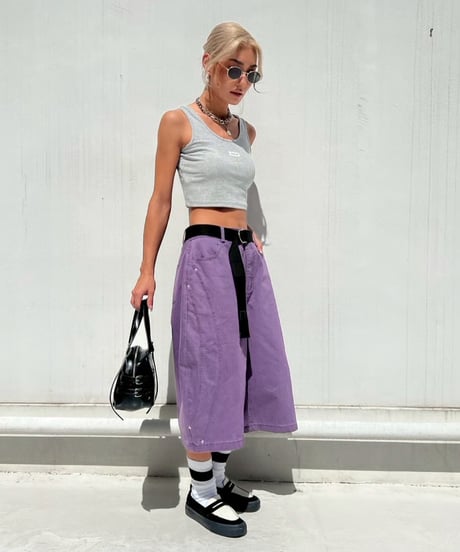 rib cropped tank「tag」#111