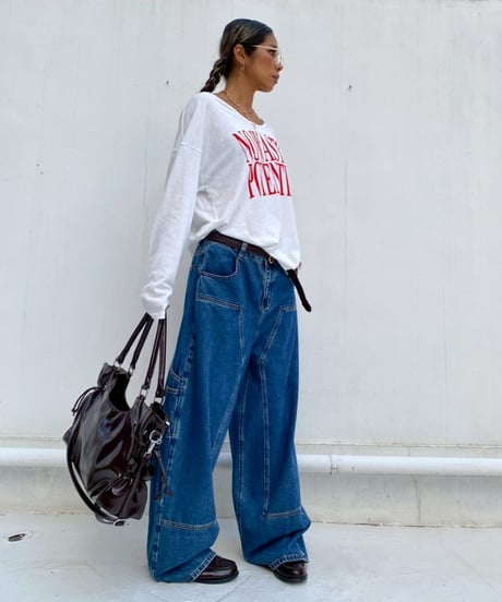 denim pt「3D curve」#8662959(ベルト付き)