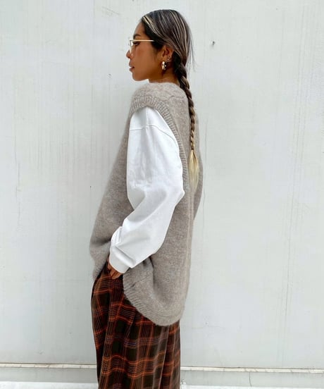 knit vest「loose」#086259
