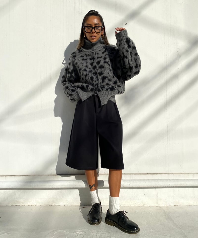 LEONARD ジップカーディガン アセテート 総柄 LEONARD ジップカーディガン アセテート 総柄 NUMBER (N)INE