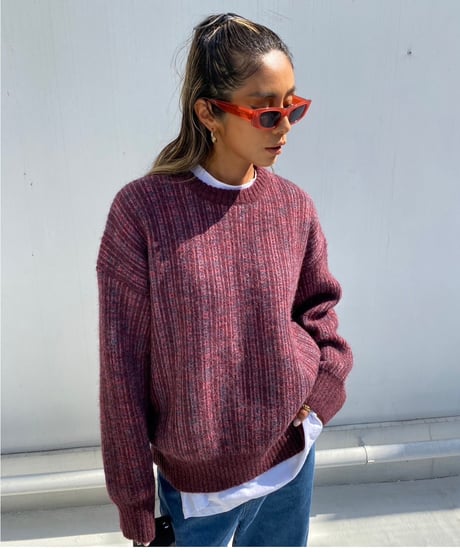 mix color knit「stripe」#8270