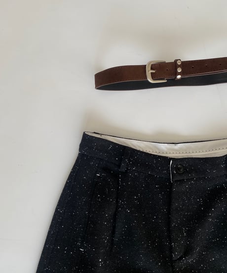 oversized pt「tweed barrel」#951359（ベルト付き）