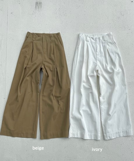 tuck wide pt 「belt waist」#6079