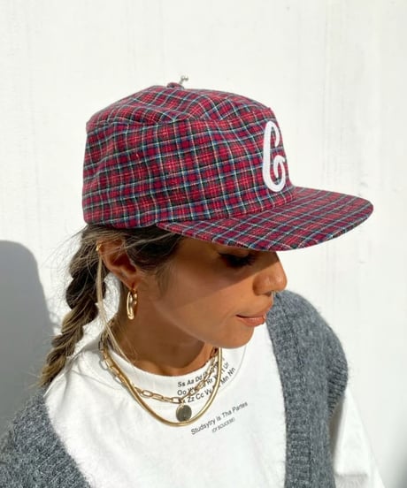 flat top cap「check G」#2509-9