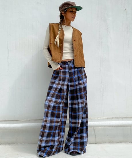 wide tuck pt「tartan check」#996159