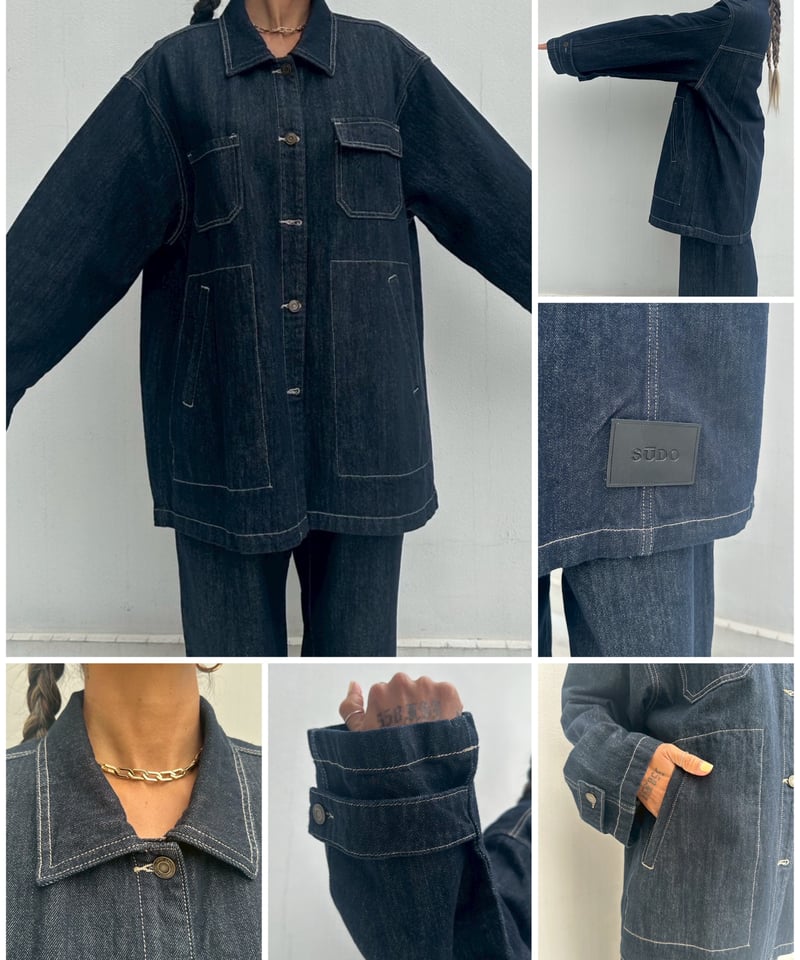 denim coat「indigo」#65263 | tablethotel-sūdo