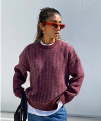 mix color knit「stripe」#8270