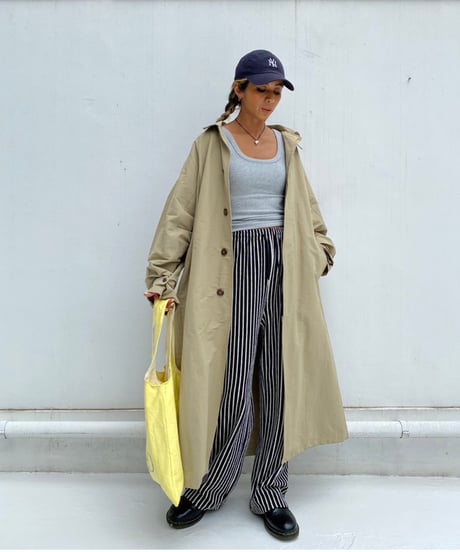 Stand collar long coat「SPRINKLE」#013