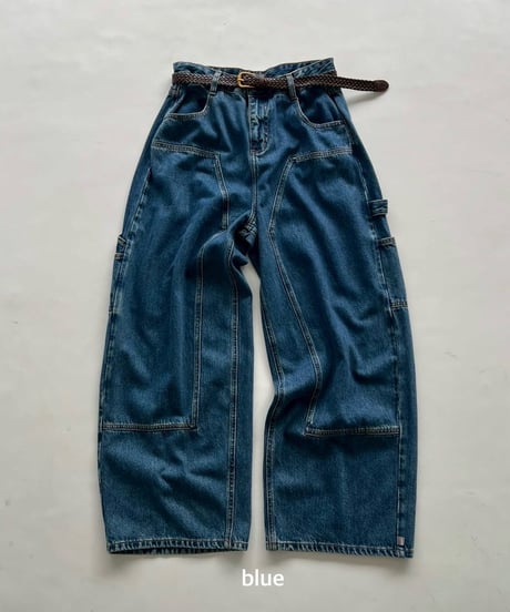 denim pt「3D curve」#8662959(ベルト付き)