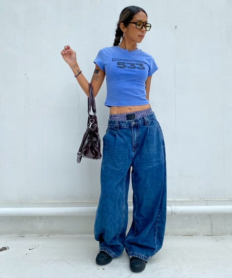 wide denim pt「layered」#7106164