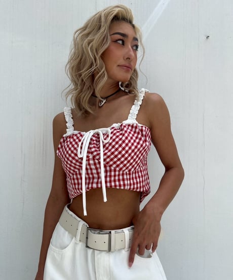 gingham camisole「diner」#2859